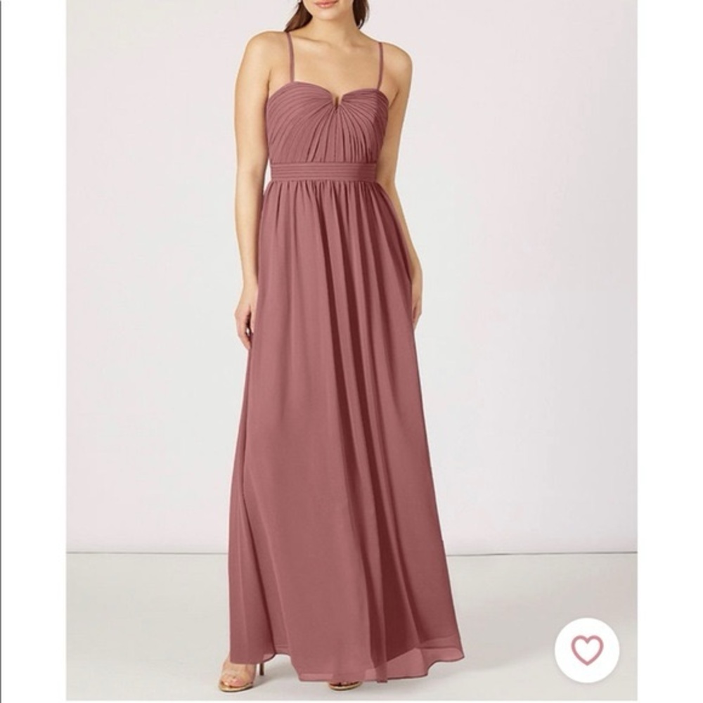 Azazie Lara Bridesmaid Dress in Desert Rose Colour